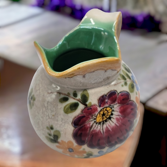 Vintage Royal Gouda Botanical Vase/ Pitcher - Picture 8 of 10